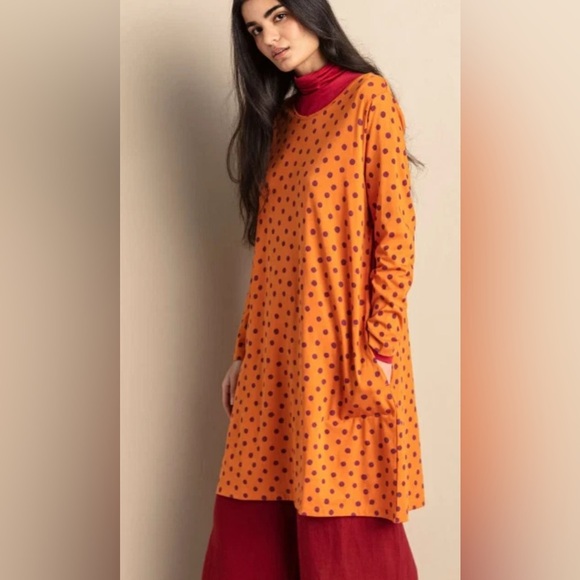 Gudrun Sjoden Dresses & Skirts - GUDRUN Sjoden JULIET tunic-dress POLKA DOT ORANGE Medium